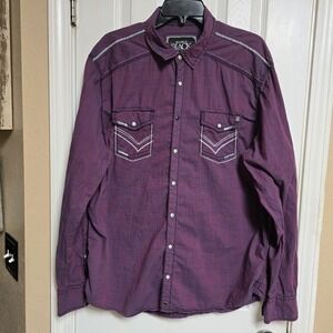 Buckle Black Western Shirt Long Sleeve Button up Cotton/Spandex  Mens  XL EUC